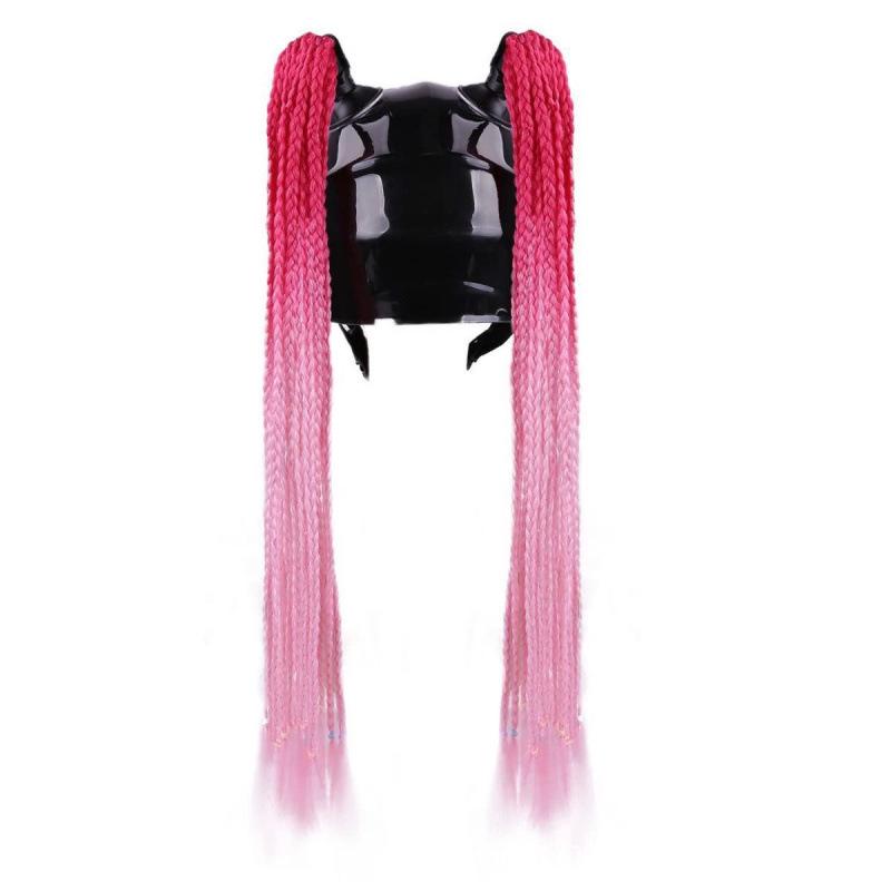 Motorcycle Helmet Dreadlock Braid Decor, 60cm Suction Cup for Delivery Riders