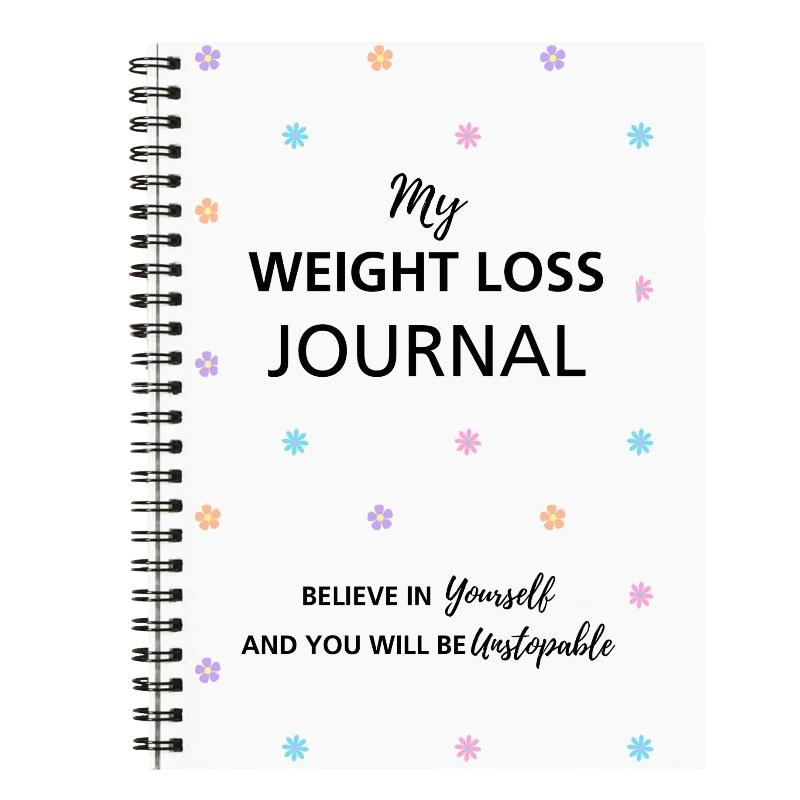 Spiral-Bound Weight Loss Journal & Fitness Planner Daily & Weekly Meal Tracker Step-By-Step Diet Plan Motivational Goal Tracker