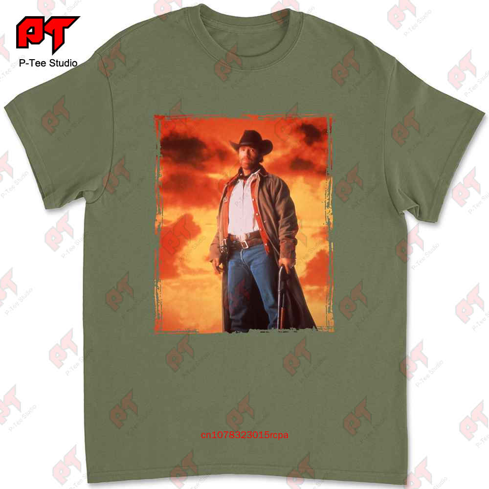 Walker Texas Ranger Chuck Norris With A Beautiful Sunset T-shirt B02E