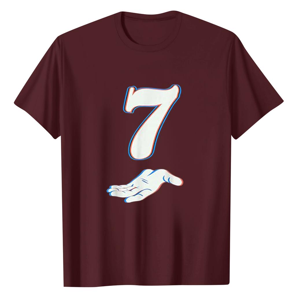 Ladies' Digital Printed Casual Round Neck Short Sleeved Top