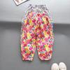 Summer Floral Children Kids Pants Girls Boys Breathable Beach Pant Anti-mosquito Trousers