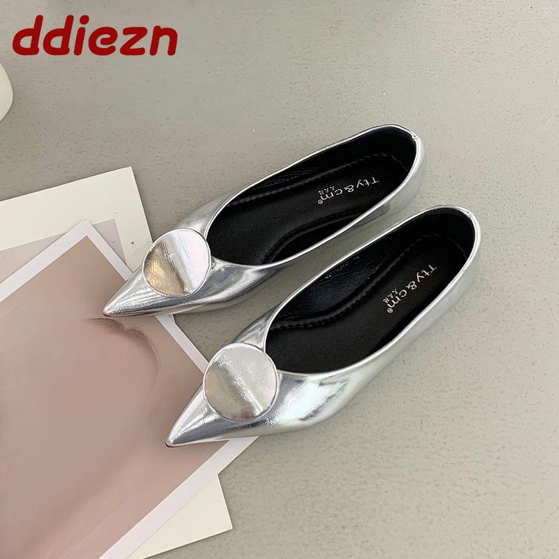 Fashion Fashion Pointed Toe Ladies Flats Slip On Shoes New In 2025 Spring Summer Footwear Shallow Women Flats With Shoes Female Slides