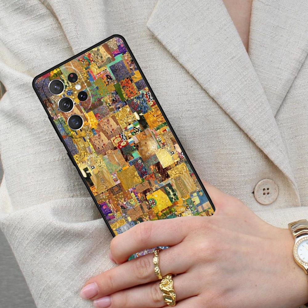 Gustav Klimt SOFT Cell Phone Case for Samsung Galaxy S26 Ultra S25 S24 S23 S22 S21 S20 Note10 Cover