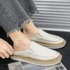 Linen Sewing Men's Casual Shoes Comfy Lightweight Summer Loafers Men Espadrilles Flat Slip-on Driving Shoes Man  Fishermen Shoes