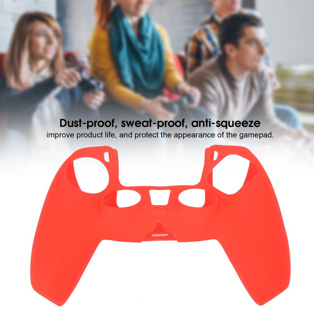 Comfortable Sweat‑Proof Eco‑Friendly 3Pcs for PS5 Game Console Game Anti‑Squeeze Gamepad Silicone Case Game Gamepad Silicone Case red Comfortable Sweat‑Proof Eco‑Friendly 3Pcs for PS5 Game Console Game Anti‑Squeeze Gamepad Silicone Case Game Gamepad Silicone Case red