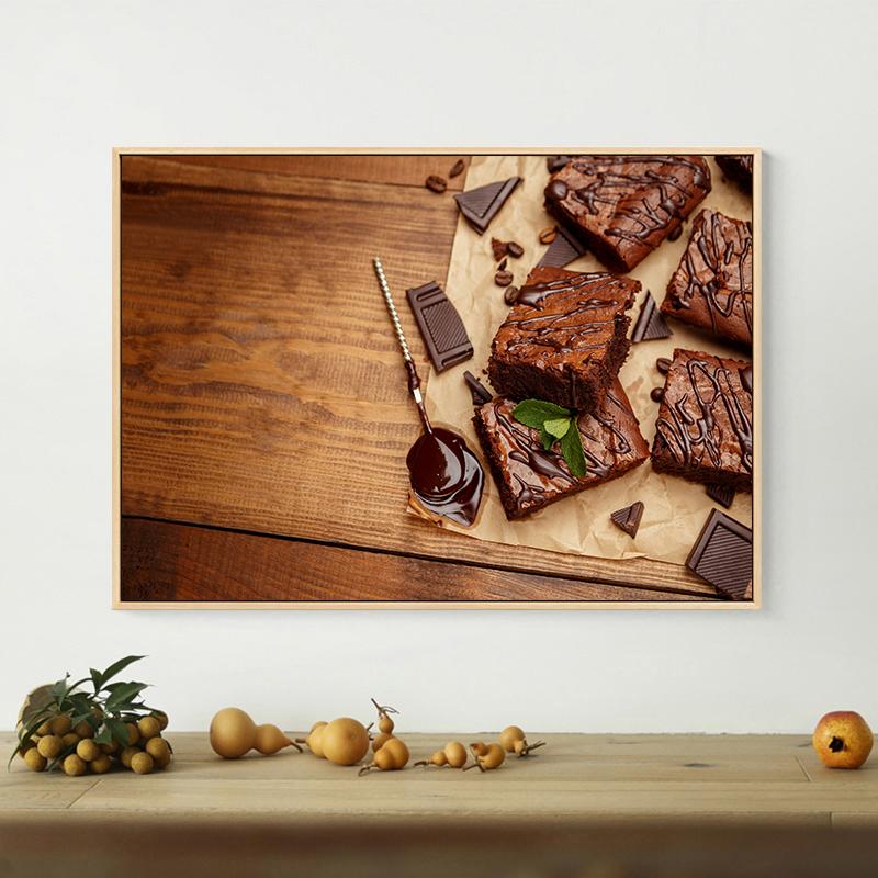Chocolate Choco Candy Canvas Painting Nut Pôsteres e impressões Arte de parede para sobremesas Loja Café Decoração de parede Decoração de sala de estar