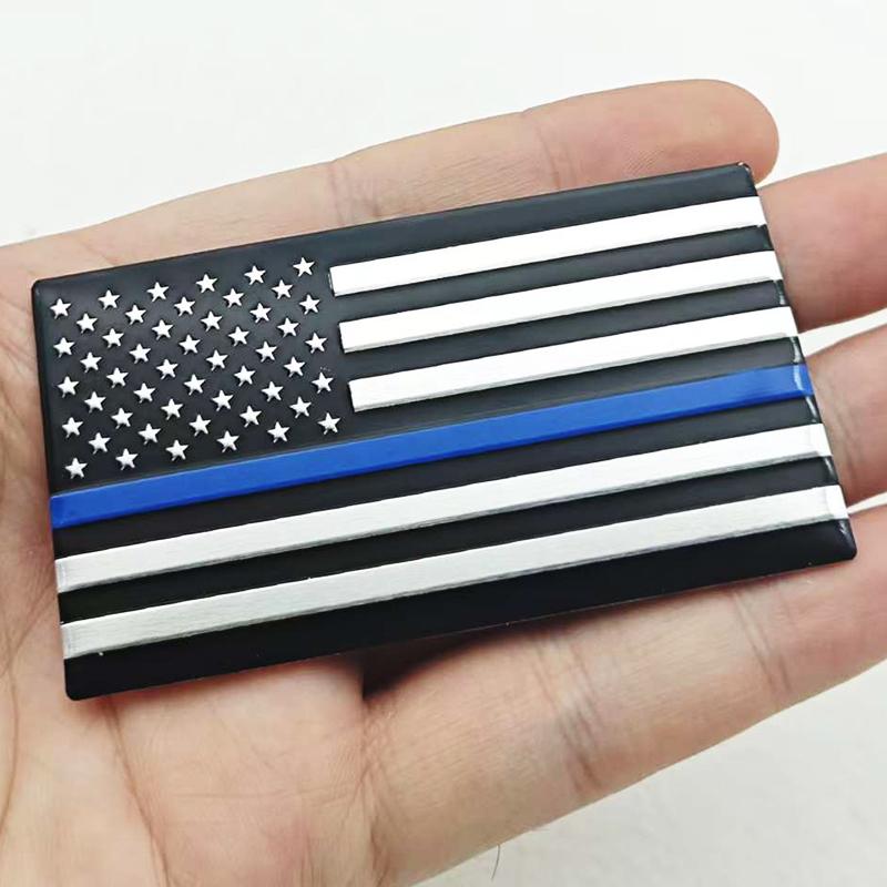 American Flag Aluminum Car Sticker Motorcycle Badge Auto Accessory Durable Auto Decal Universal Car Sticker Accessories