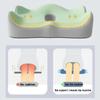 1pc Memory Foam Seat Cushion - 3D Ergonomic Support| Light Green & Grey, Washable Polyester, Car/Office Essentials