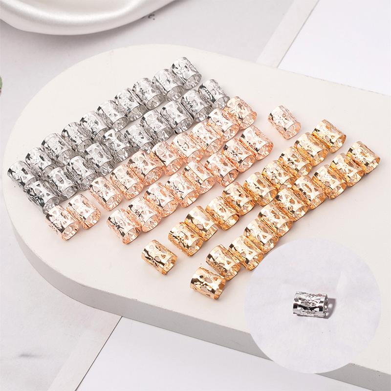 

60pcs Hollow Out Hair Ring Dreadlocks Beads Hair Braid Rings Clips Dread Locks Hair Braiding Metal Decoration Hair Accessories