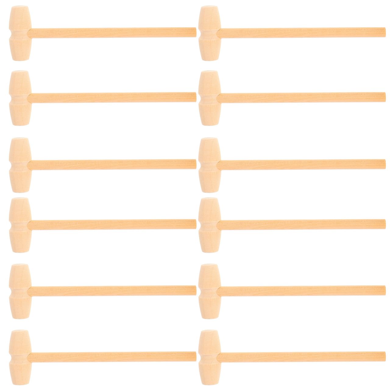 

NOLITOY 12-Piece Mini Hammer, Wooden Toy, DIY Tool, Birthday Gift, Wooden Hammer for Kids, 15cm
