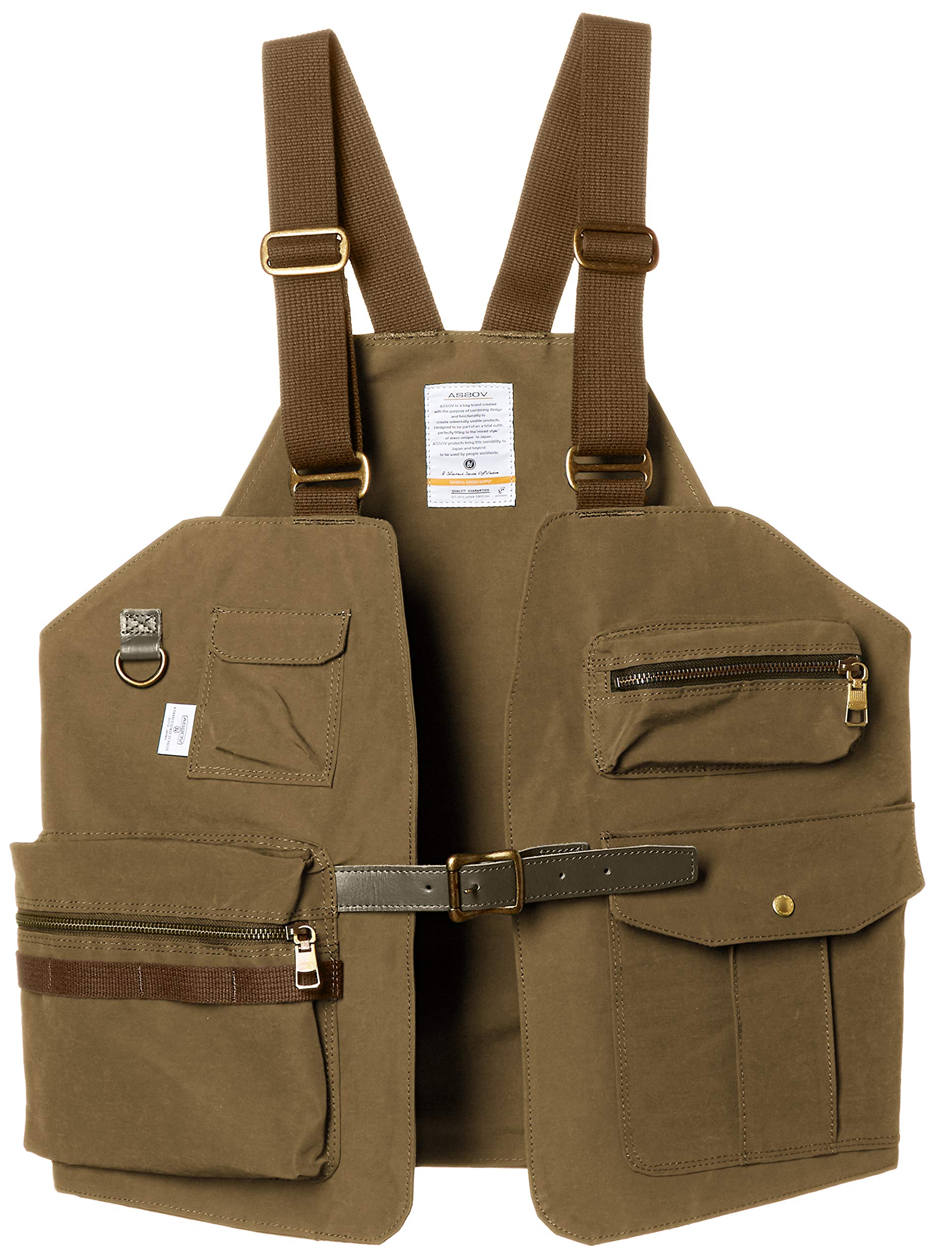 

ASSOB Усадочный нейлоновый лагерный жилет 011900, хаки,