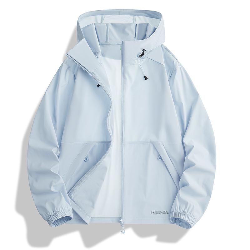 UPF80 + Ice Silk Sunscreen Clothing Men's and Women's Summer New Light and Thin Jacket Outdoor Fishing Hooded Sunscreen Clothing