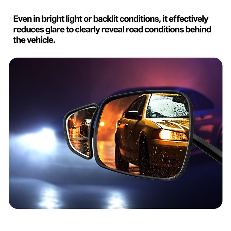 Walosphy HD Dual Bike Rearview Mirror 360° Rotatable Mountain Bike Side Mirror Ultralight Bike Handlebar End Mirror