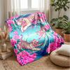 Tiger Fantasy Artwork Theme blanket Lightweight Warm Flannel Blanket Decorative Throw Blanket for Home Decoration