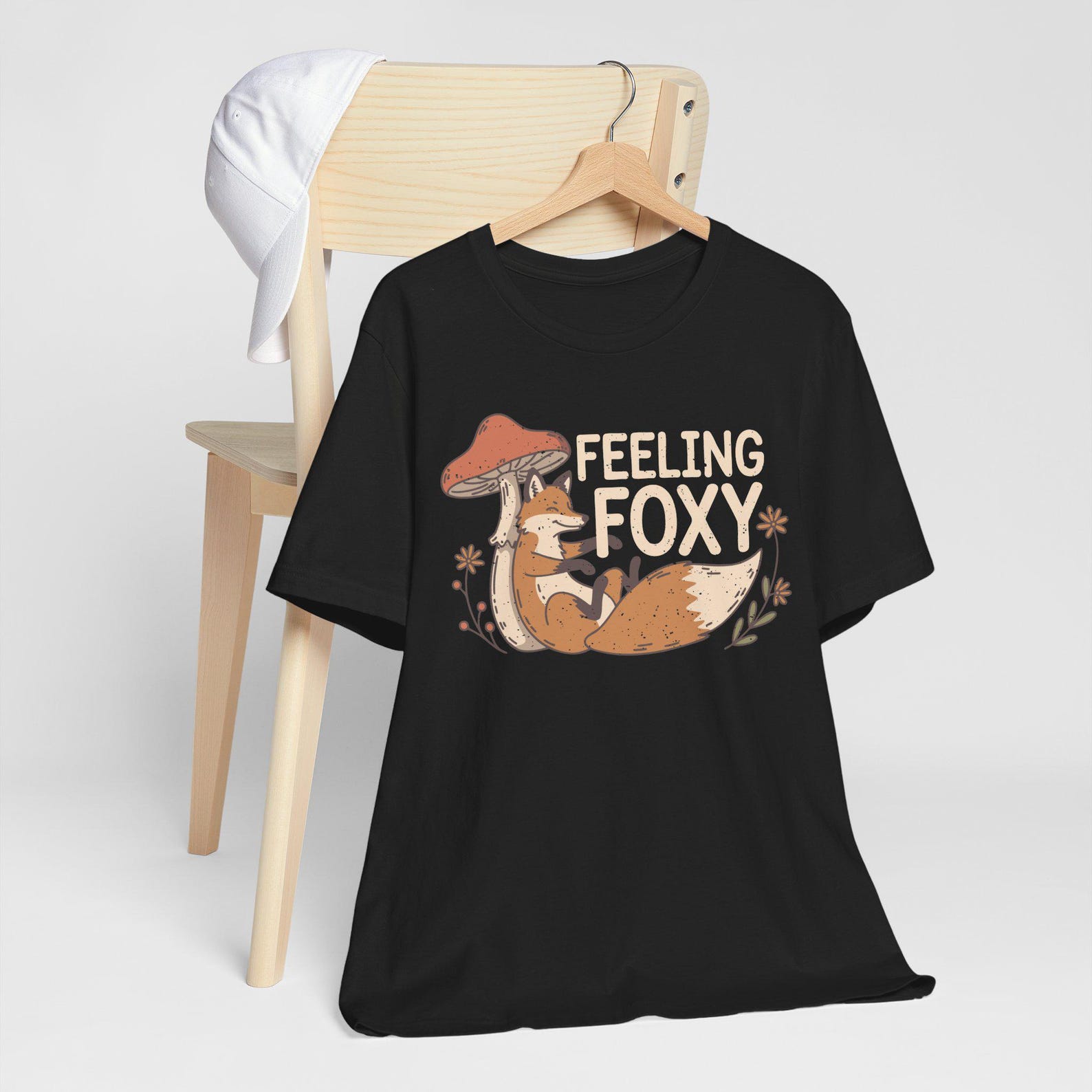 Feeling Foxy Shirt, Cute Fox Tee, Cozy Autumn Apparel, Cottagecore Aesthetic, Fall Vibes, Rustic Forest Animal Gift, Whimsical Fall S