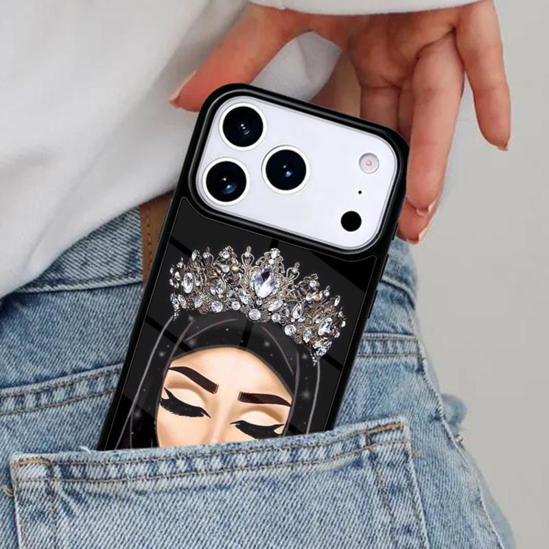 Arab Woman With Niqab Face eye Phone Case for iPhone 16e 15 14 13 12 17 Pro Max Plus Air 17pro Cover Coque