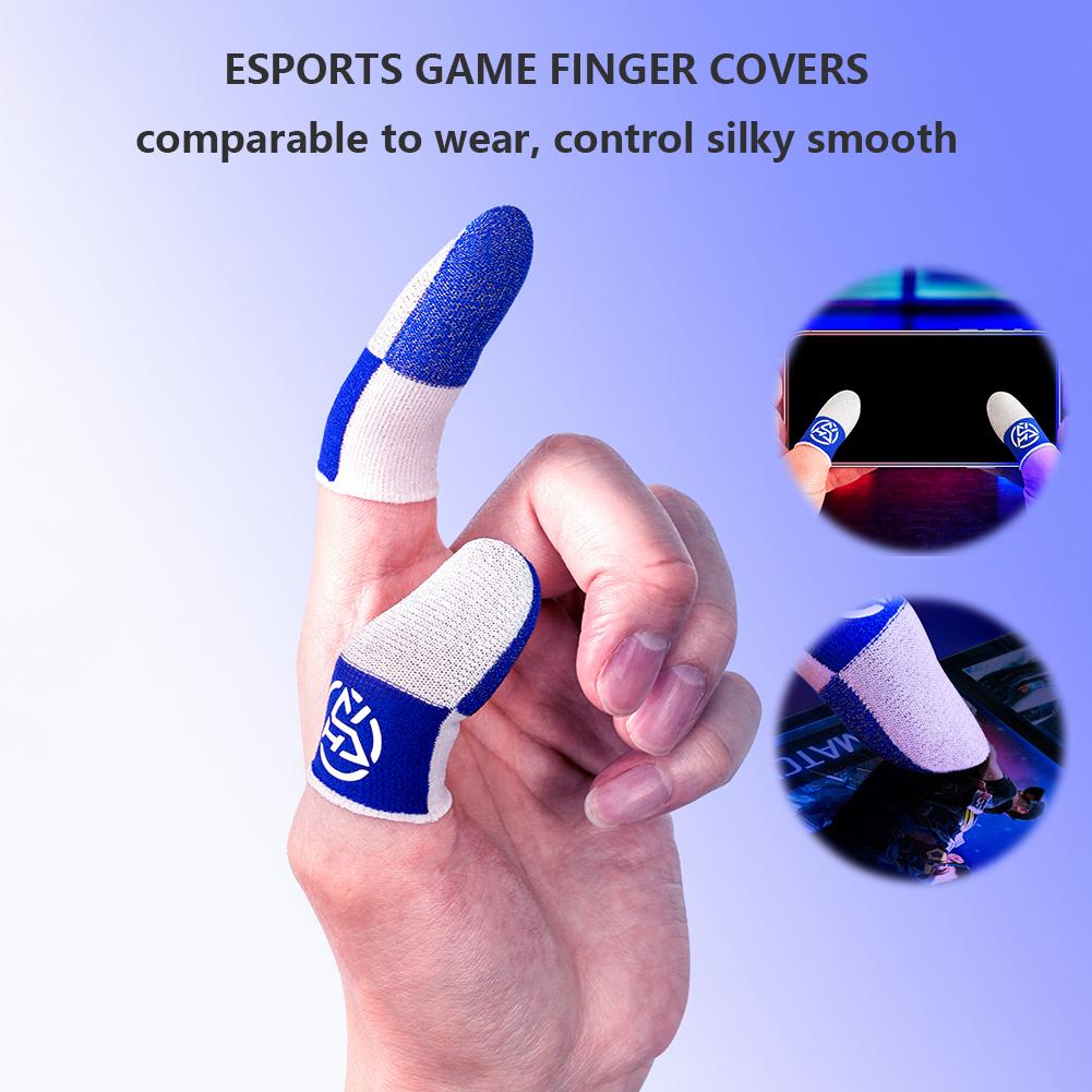 Mobile Finger Sleeve Breathable Nightlight Finger Thumb Gloves Sweatproof Anti Slip Splicing Gamers Gloves for PUBG Phone Gaming