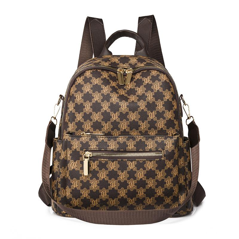 

Рюкзак. Жіноча модна повсякденна дорожня сумка. Жіночий рюкзак коричневий