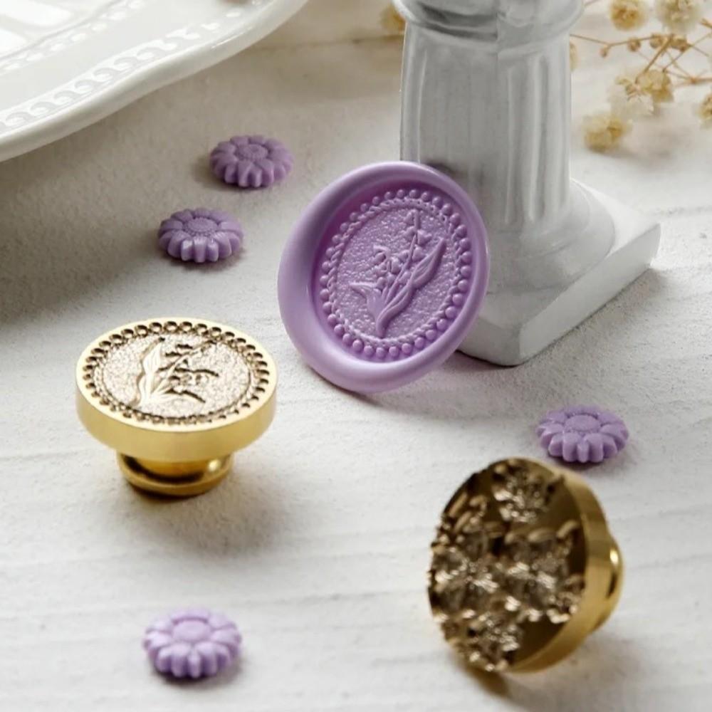 Round Scrapbooking Sealing Wax Brass Sealing Wax Stamp Head  Gift Packaging Cards
