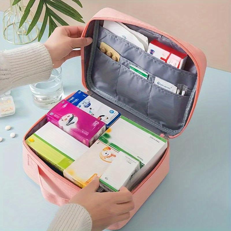 Portable First Aid Kit Bag, Dividers - Oxford Cloth Zippered Storage for Home Emergency, Travel & Outdoor (Empty Bag Only)