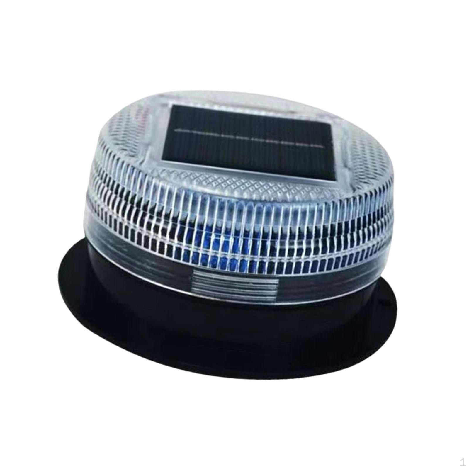 

Solar Strobe Warning Light Sturdy Magnetic Mount for Factory Trucks Tractors Red Blue