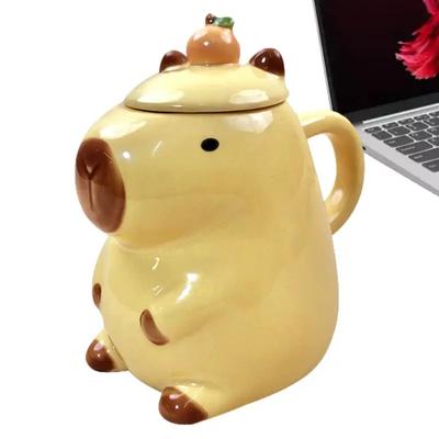 Cute Capybara Mug Ceramic Cup Coffee Tea Capybara Couple Funny Animal 3D Shape Mug Novelty Microwave Safe For Capybara Lover