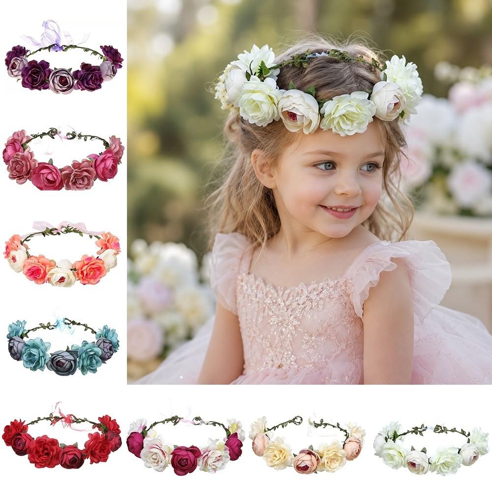 Bohemia Flower Crown Cloth Princess Wreath New Bridal Garland  Birthday Party