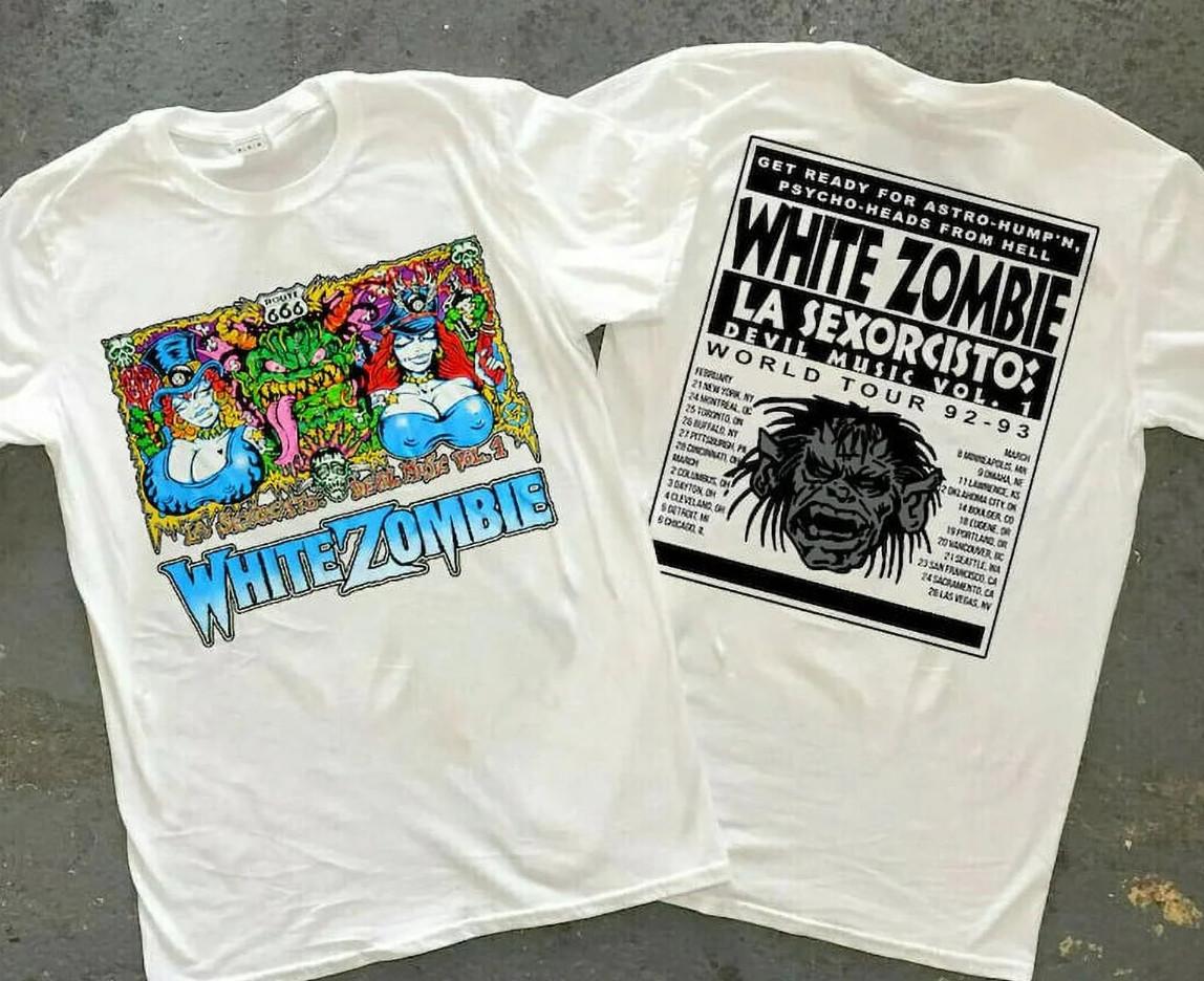 

Vintage White Zombie 92-93 Music Tour T-Shirt Mens Womens Tees Top, size S-4XL L