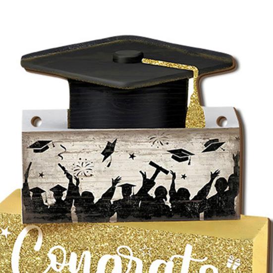 2026 Graduation Door Sign, Congrats Grad Decorative Porch Welcome Sign, Wooden Wall Hanging Plaque for Photo Booth Prop, Graduation Party Supplies