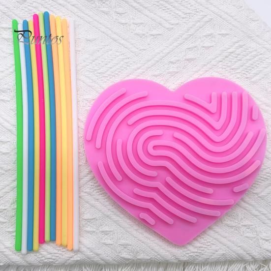 Sensory Activity Board Calming Stress Relief Colorful Silicone Stick Fidget Toy Fine Motor Skill Development Educational Busy Board Game Kids Adults
