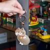 Lovely Fruit Kitty Access Card Holder Leather Access Control Card Pendant  Hanging Accessory