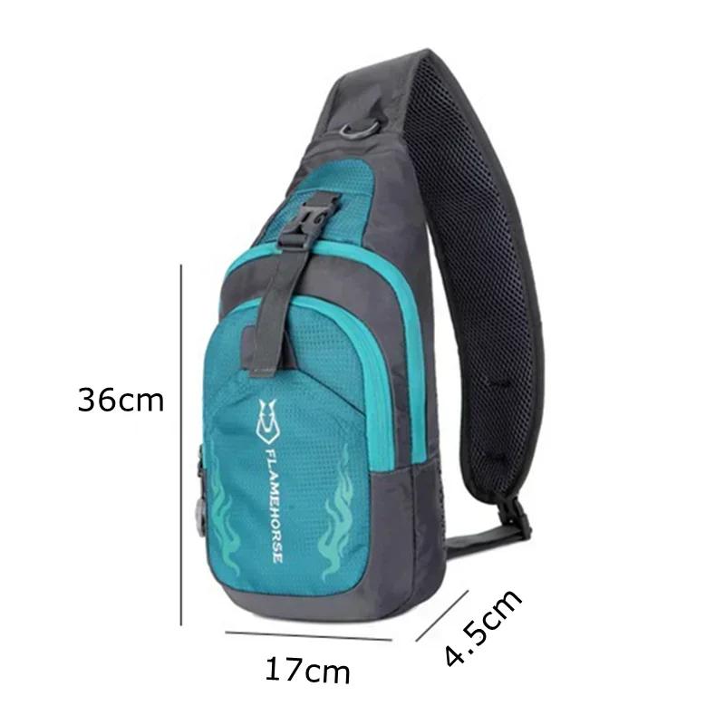 Travel Sports Running Cycling Daypack Men Sling Backpack Chest Crossbody Gym Bags Waterproof Lightweight Chest Bag Shoulder Bag