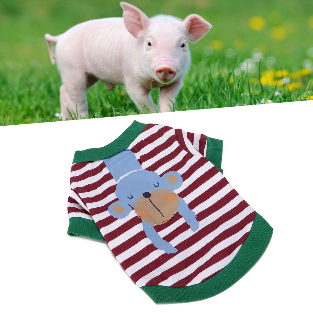 Pets Suit Cartoon Thin Dogs Shirt Stripe Hoodies Autumn and Winter Pet Clothing for Small and Medium Puppy