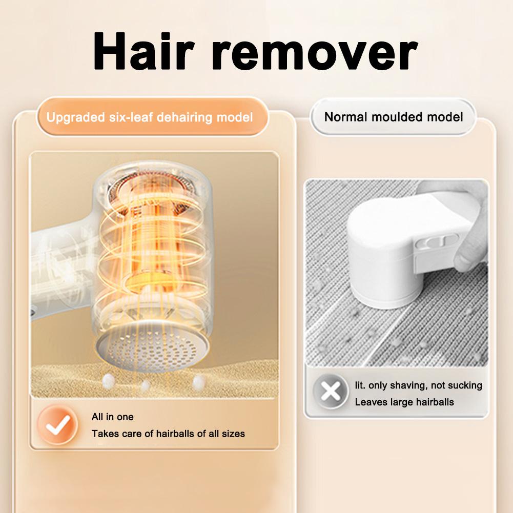 USB Rechargeable Lint Remover with Six Replacement Blades and Five Speed Settings for Efficient Fabric Shaving