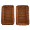 A84E-2 Pcs Rectangular Basket For Table Or Counter Display For Bread,Fruits And Vegetables Wicker Baskets For Markets,Bakery