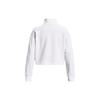 Under Armour Ottoman Solid 1/4 Zip Fleece Training Hoodie Women Hoodies White 1379772-100