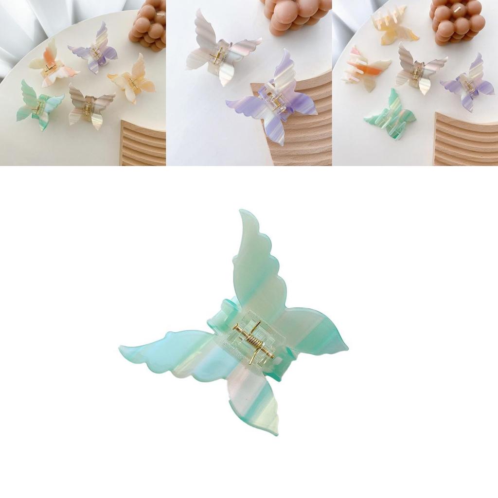 Elegant Handmade Acetate Hair Claw Clip With Butterfly Style For Trendy Girls