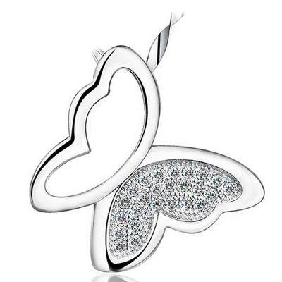 Women's Pendant Women's Shoulder Butterfly Necklace Item Silver-plated Jewelry