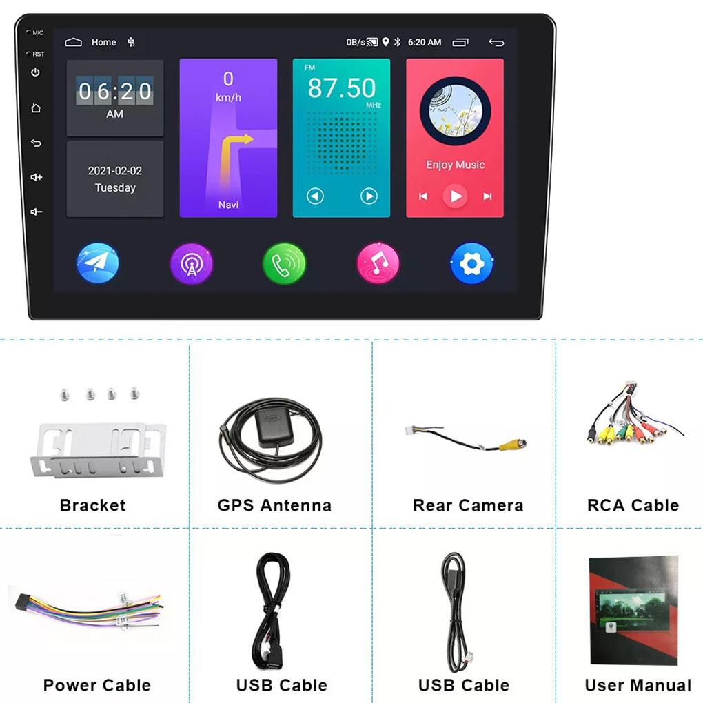Black Built-in Module Car Radio Travel Companion Built-in G PS Module And Map Data 2+32G