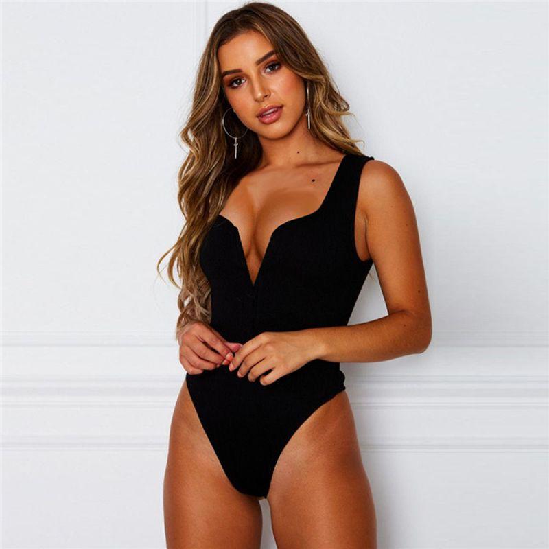 

Боди с открытой спиной, топ-боди без рукавов, топы-боди без рукавов для женщин Black S