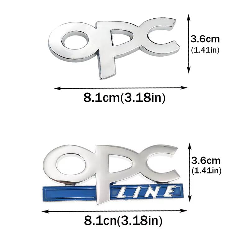 BBFJ3 3D Metal OPC LINE Emblem Car Side Fender Tail Badge Front Grille Sticker For OPEL Zafira b Corsa d Insignia Mokka Regal Astra G