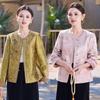 New Arrival 2026 Chinese Style Embroidered Spring Jacket for Middle-Aged & Elderly Women, Short High-End Design for Spring & Autumn