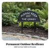 Keep Off the Grass Sign Rustic Garden Warning Vintage for Lawn, Flower Bed