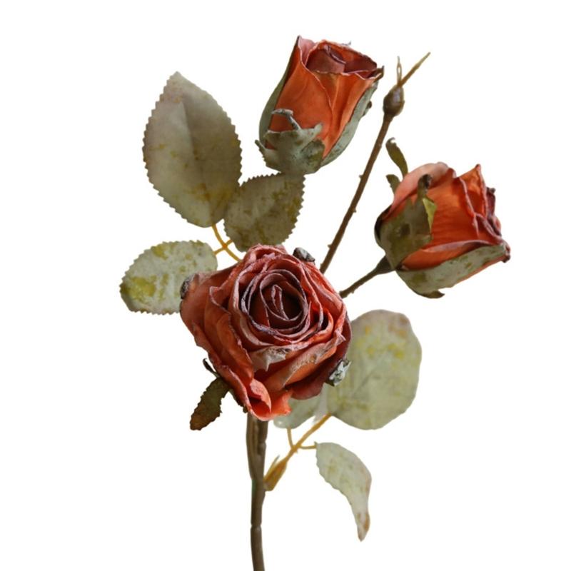 

Vintage Styles Rose BouquetRose Flower Props Beautifully Crafted Fakes Flower Ornament Realistic Flower for Indoor Decor
