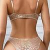 Sexy Lingerie Set Women Deep V Push Up Bra Set Summer 1/2 Cup Comfort Underwear Lace Panties C D Cup Plus Size Brassiere