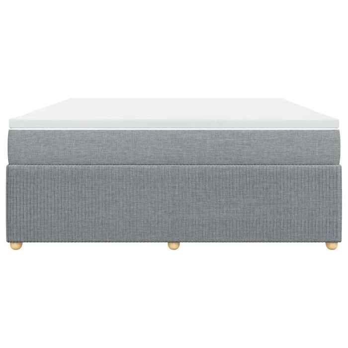 Maison Exclusive - Sommier à lattes de lit avec matelas Gris clair 180x200cm Tissu