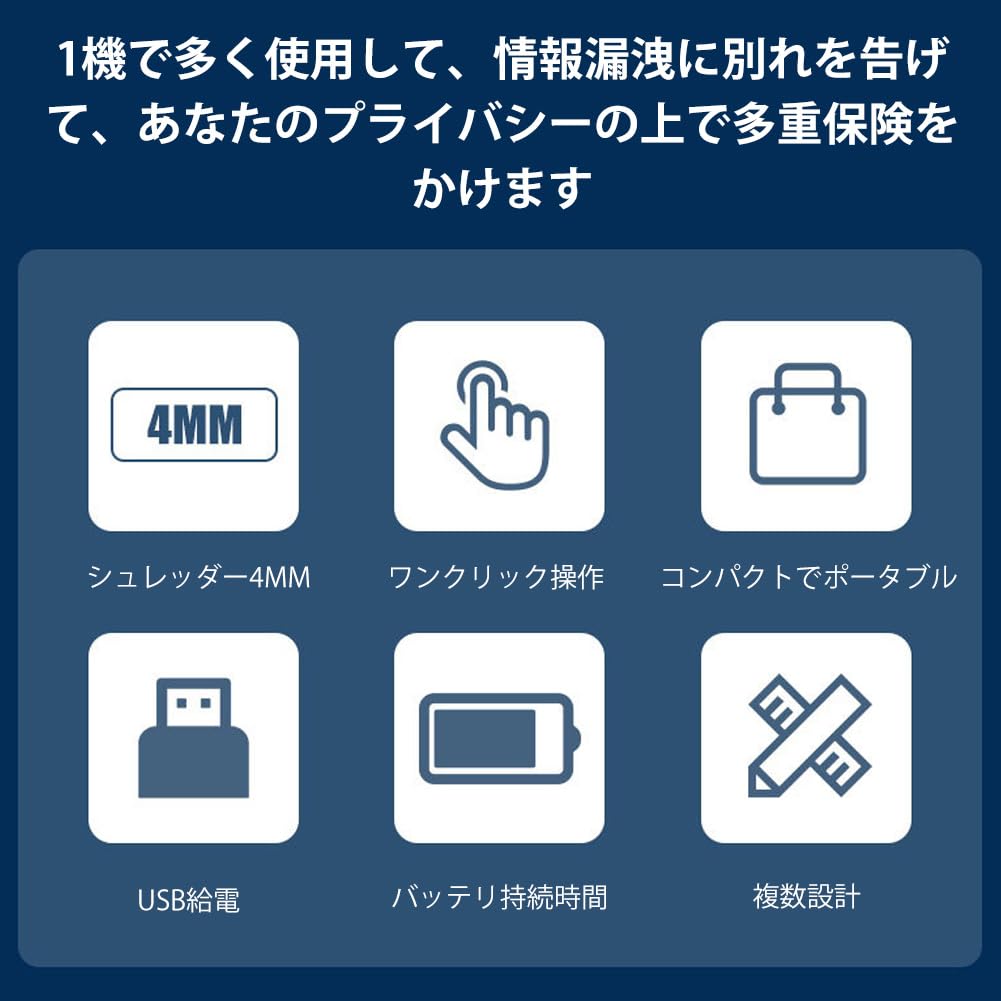 Zerodis USB Electric Shredder, Compact, Portable, Continuous Shredding, Easy Operation, Ideal for Office or Home Use