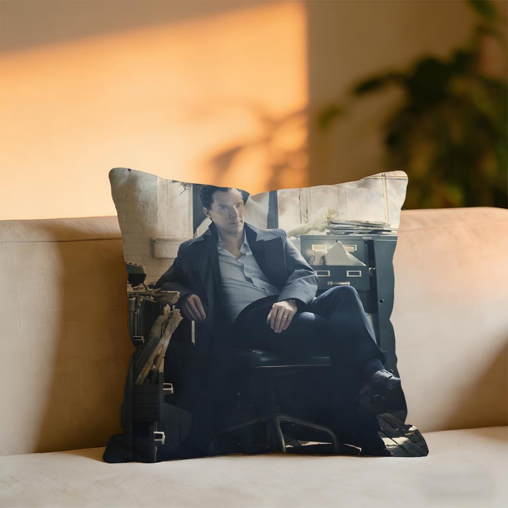 Benedict Cumberbatch Cushion Cover Cozy Velvet Throw PillowSoft Warm Cushion For Sofa  Bed 30x30 cm