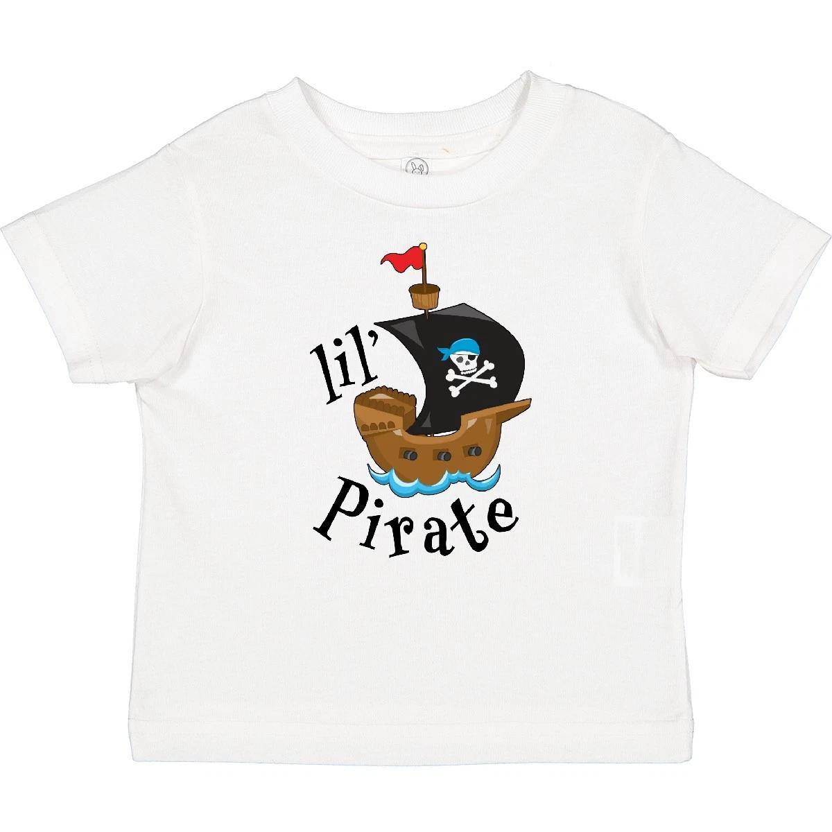 Inktastic Lil  Pirate Pirate Ship, Blue Bandana Baby T-Shirt Children Future Job 140