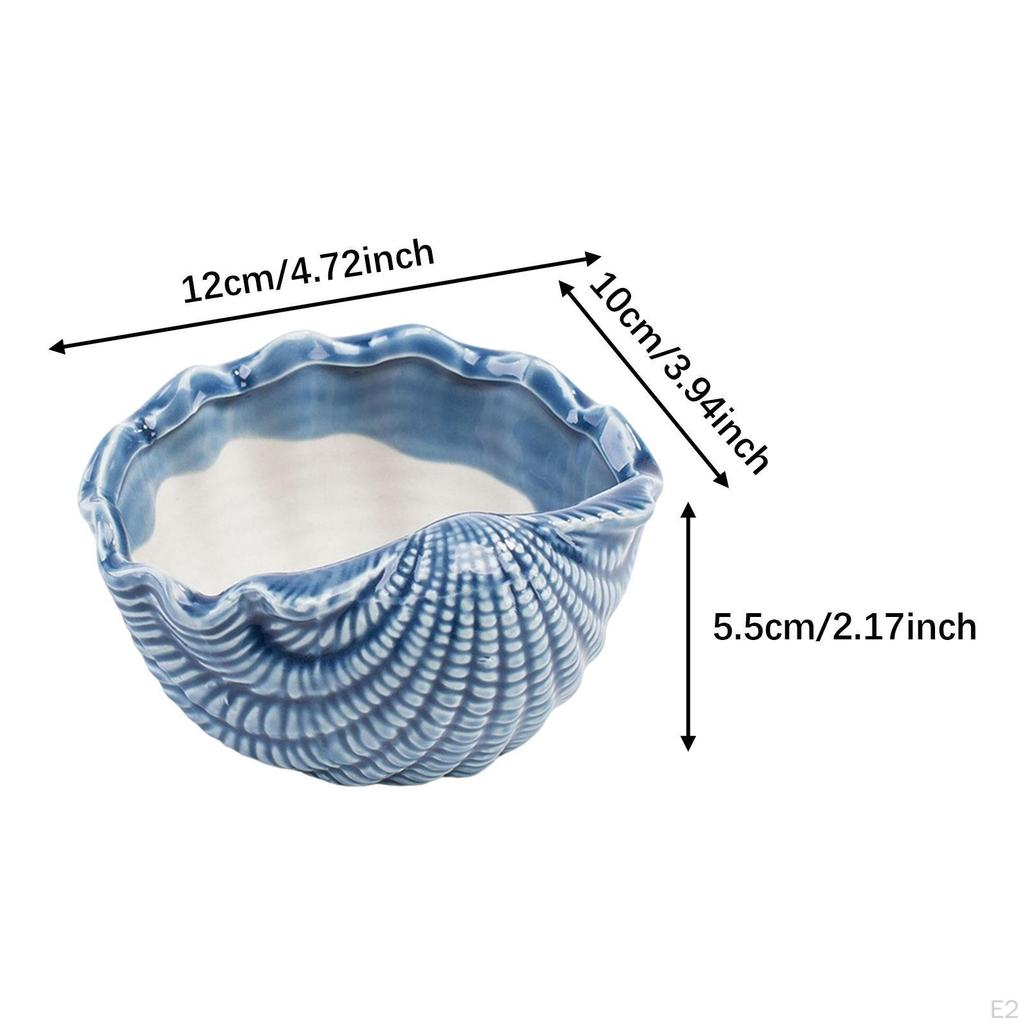 Ceramic Plant Pot Decorative Flower Conch Shape Flowerpot Container Planter for Balcony